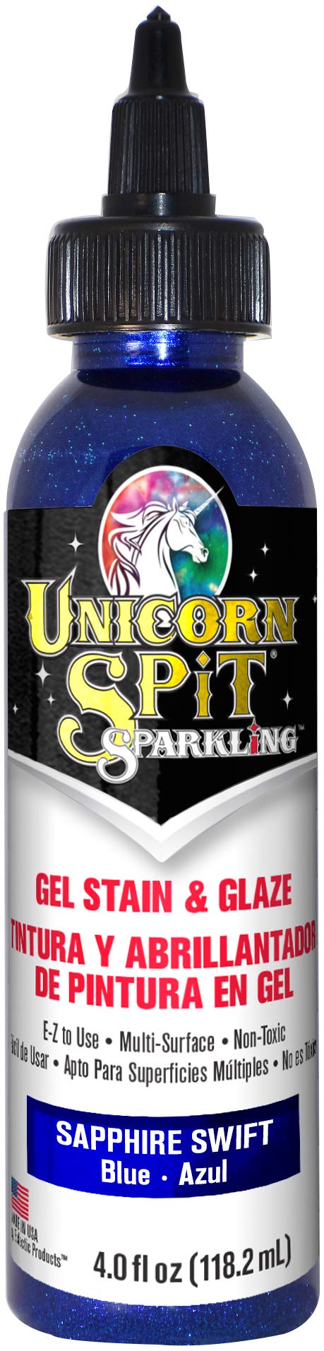 Unicorn SPiT Sparkling Sapphire Swift Gel Stain and Glaze 5775001 4.0 Fl Oz - Image 1
